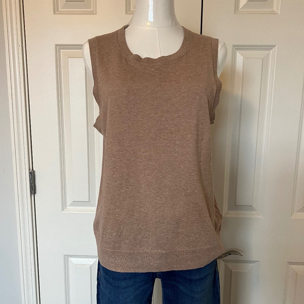 J Crew Tan Sweater Tank Top